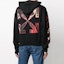 Shop Hoodie Unisex Hitam OFF-WHITE SS21 Cetakan Caravaggio Kapas OMBB037R21FLE0021025