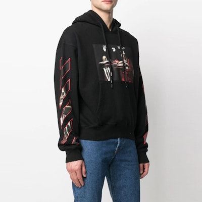 Hoodie Unisex Hitam OFF-WHITE SS21 Cetakan Caravaggio Kapas OMBB037R21FLE0021025 Purchase Hoodie Unisex Hitam OFF-WHITE SS21 Cetakan Caravaggio Kapas OMBB037R21FLE0021025