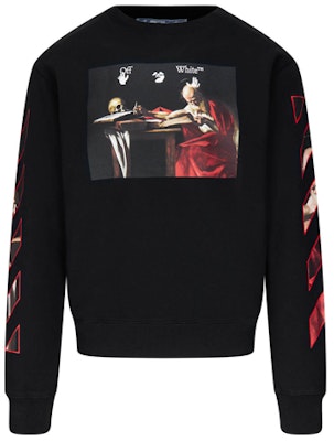OFF-WHITE 21春夏 Caravaggio印花黑色圓領衫 男女款 OMBA025R21FLE0051025 Order OFF-WHITE 21春夏 Caravaggio印花黑色圓領衫 男女款 OMBA025R21FLE0051025