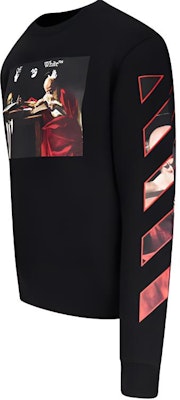 OFF-WHITE 21春夏 Caravaggio印花黑色圓領衫 男女款 OMBA025R21FLE0051025 Shop OFF-WHITE 21春夏 Caravaggio印花黑色圓領衫 男女款 OMBA025R21FLE0051025