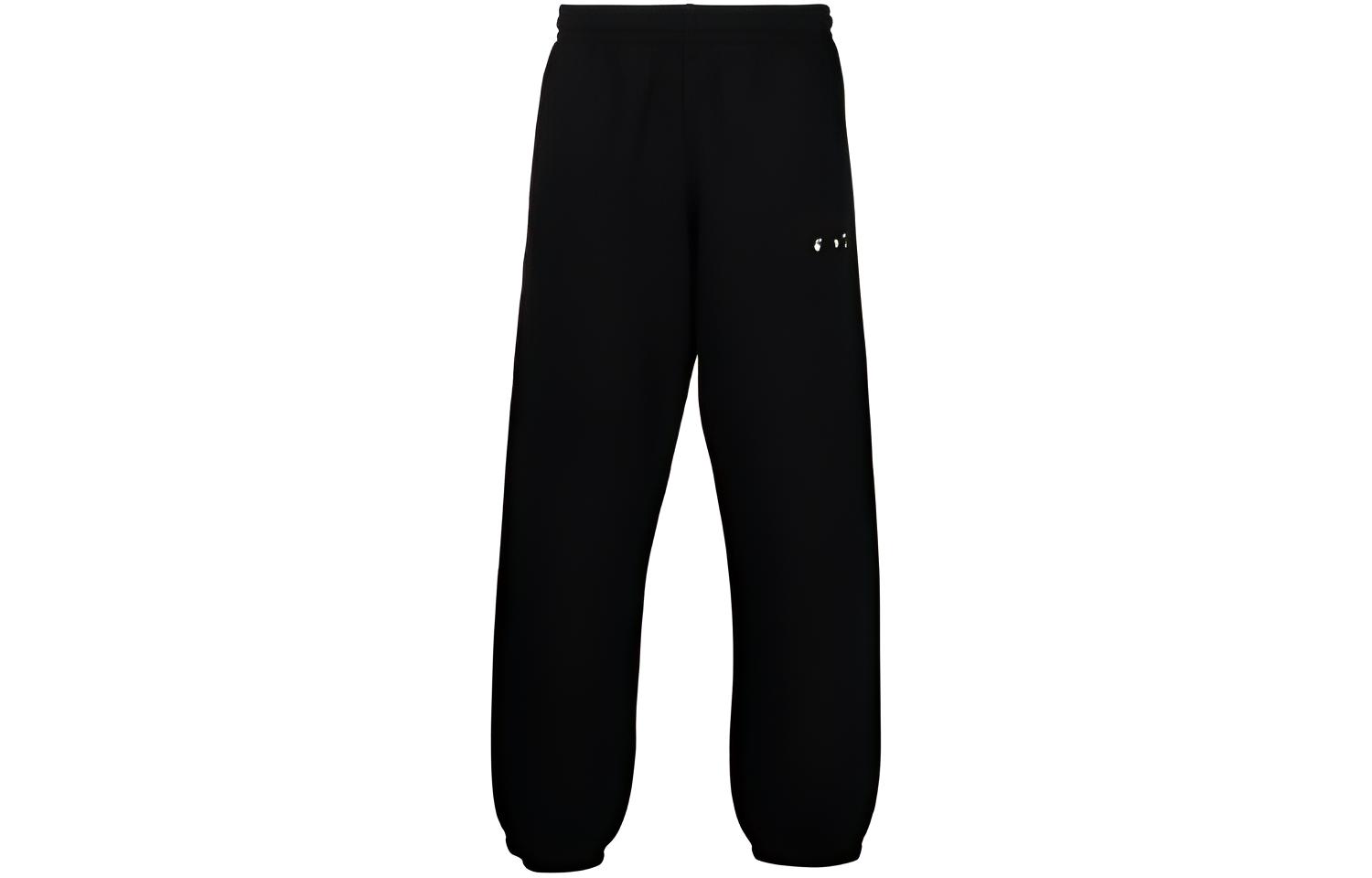 OFF-WHITE SS21 Caravaggio Print Logo Arrows Sweatpants Black Men’s Loose Fit OMCH029S21FLE0041001