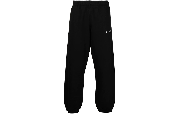 Order OFF-WHITE SS21 Caravaggio Print Logo Arrows Sweatpants Black Men’s Loose Fit OMCH029S21FLE0041001