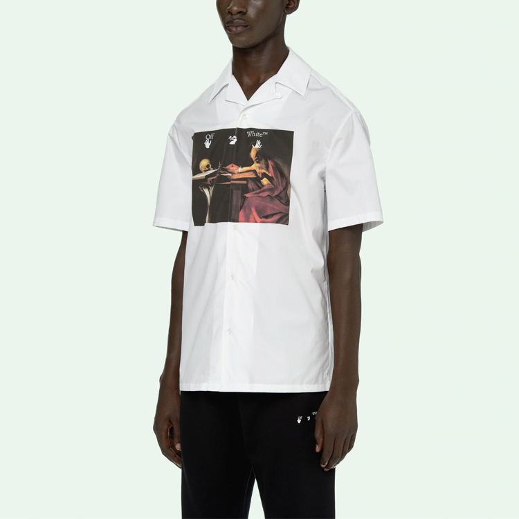 Details for OFF-WHITE SS21 卡拉瓦乔短袖衬衫 白色 OMGA163R21FAB0040125