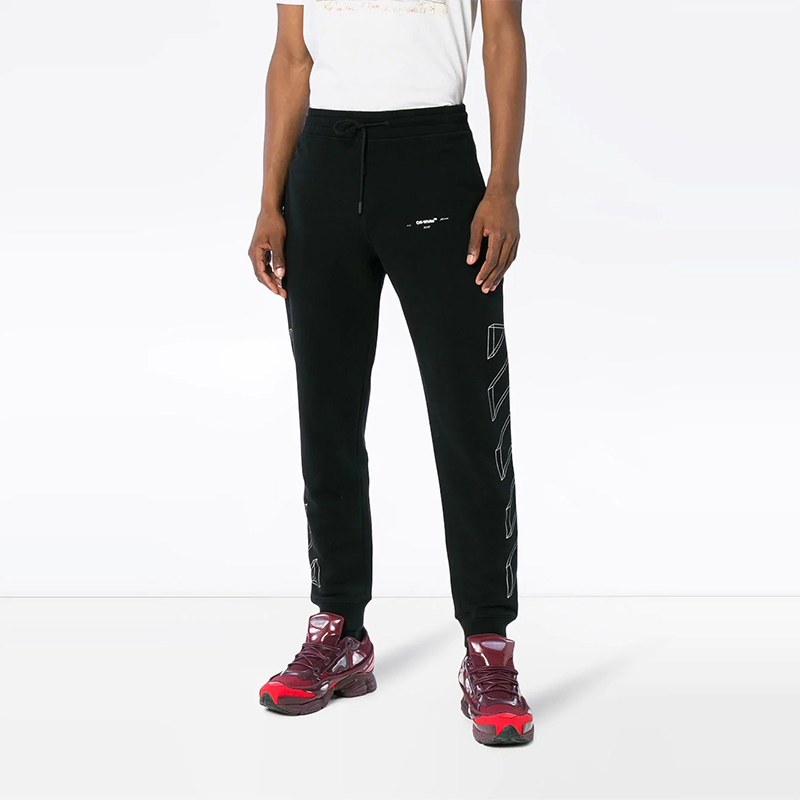 Purchase OFF-WHITE SS21 Classic Black Casual Sweatpants OMCH008E181920121001