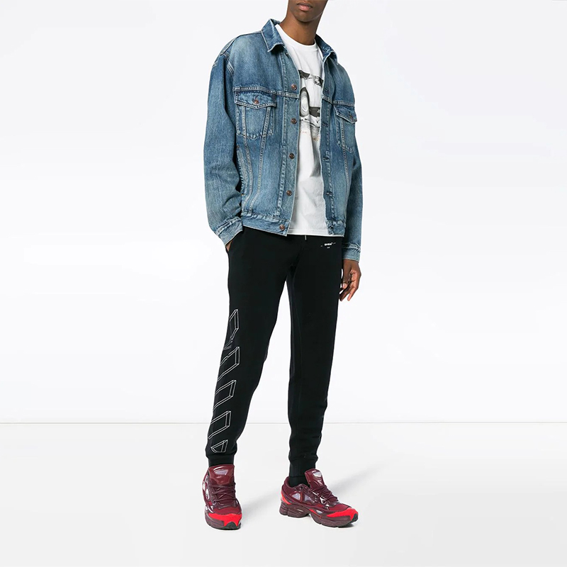 Sizing OFF-WHITE SS21 Classic Black Casual Sweatpants OMCH008E181920121001