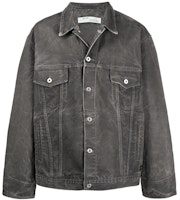 OFF-WHITE SS21 Crinkled Denim Jacket Grey OMYE051S20E550251002 OFF-WHITE SS21 Crinkled Denim Jacket Grey OMYE051S20E550251002