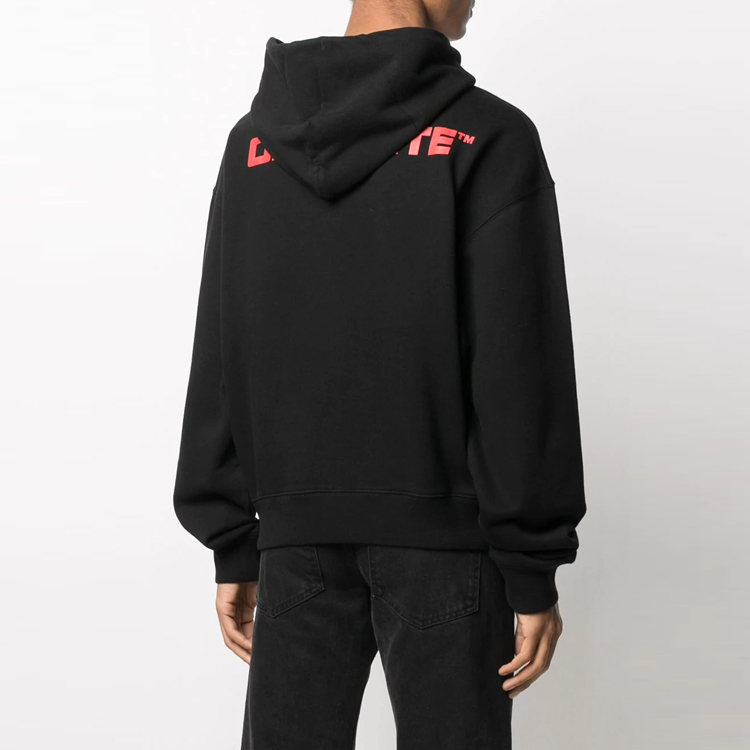 OFF-WHITE SS21 Dematerialization Logo Print Hoodie Black OMBB037R21FLE0041025 圖 5
