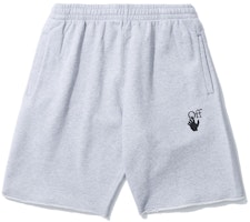 OFF-WHITE SS21 Diagonal Print Elastic Waist Shorts Gray OMCI006R21FLE0020825 OFF-WHITE SS21 Diagonal Print Elastic Waist Shorts Gray OMCI006R21FLE0020825