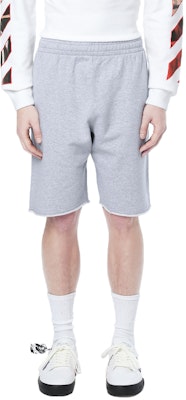 OFF-WHITE Celana Pendek Elastis Abu-Abu dengan Motif Garis SS21. OMCI006R21FLE0020825 Lookbook OFF-WHITE Celana Pendek Elastis Abu-Abu dengan Motif Garis SS21. OMCI006R21FLE0020825