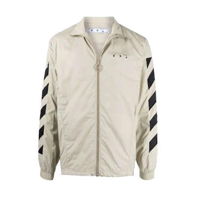 OFF-WHITE SS21 Diagonal Striped Print Jacket Beige Men’s. OMBD022F21FAB0011710