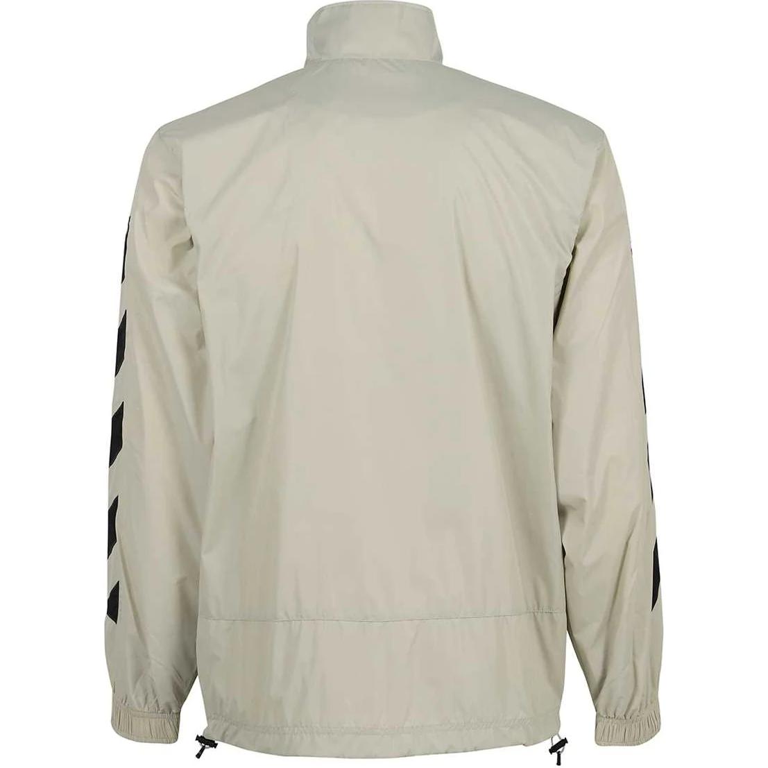 Lookbook オフホワイト SS21 斜めストライププリントジャケット ベージュ メンズ. OMBD022F21FAB0011710