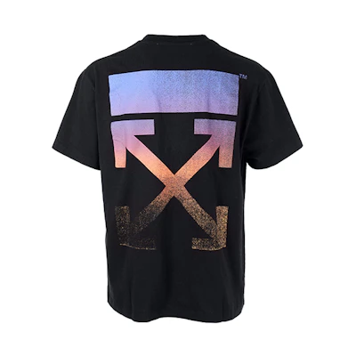 OFF-WHITE SS21 Gradient Arrow Graphic T-Shirt Black Mens Loose Fit OMAA038F21JER0021084