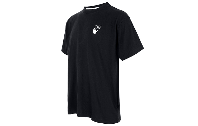 Shop OFF-WHITE SS21 漸層箭頭圖案黑色男款寬鬆版T恤 OMAA038F21JER0021084