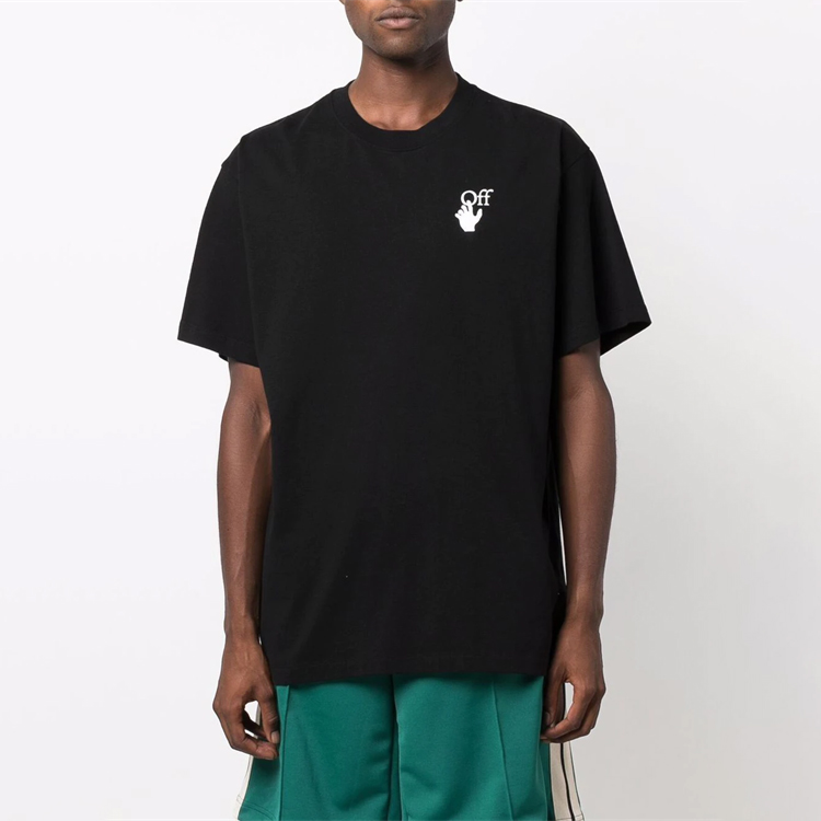 Details for OFF-WHITE SS21 漸層箭頭圖案黑色男款寬鬆版T恤 OMAA038F21JER0021084