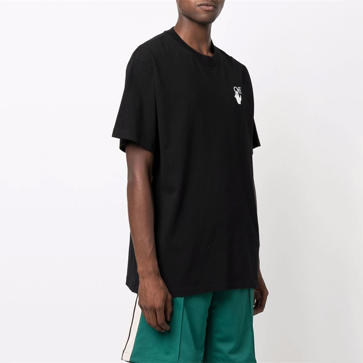Cheap OFF-WHITE SS21 漸層箭頭圖案黑色男款寬鬆版T恤 OMAA038F21JER0021084