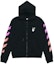 Order 오프화이트 SS21 그라데이션 스피드범프 지퍼 후드 블랙 레귤러 핏 OMBE001R21FLE0021032