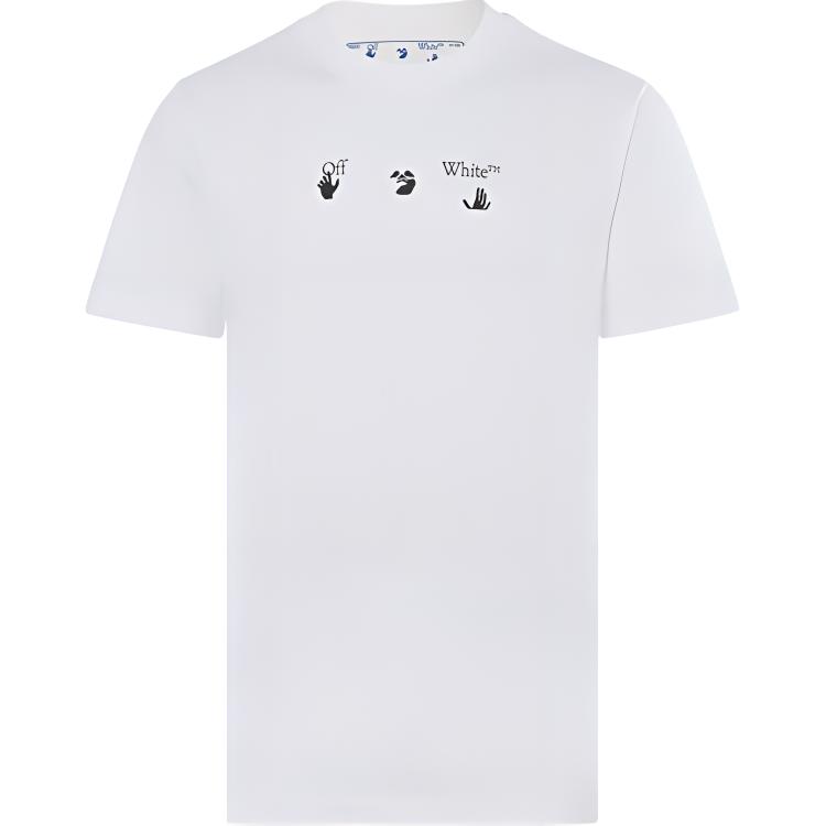 OFF-WHITE SS21 Graphic Crewneck Pullover T-Shirt White - OMAA038R21JER0080155