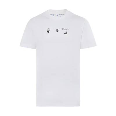 OFF-WHITE SS21 Graphic Crewneck Pullover T-Shirt White - OMAA038R21JER0080155