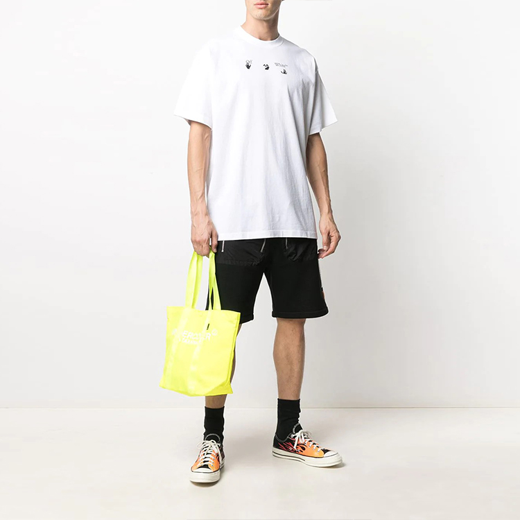 OFF-WHITE SS21 Graphic Crewneck Pullover T-Shirt White - OMAA038R21JER0080155 圖 4