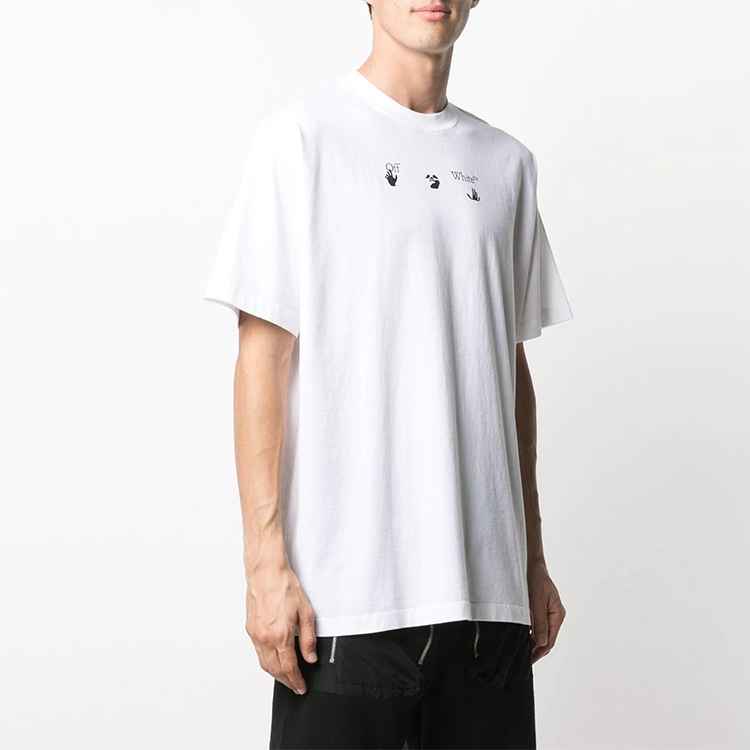 OFF-WHITE SS21 Graphic Crewneck Pullover T-Shirt White - OMAA038R21JER0080155 圖 6