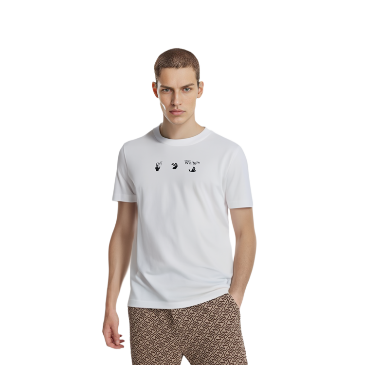 OFF-WHITE SS21 Graphic Crewneck Pullover T-Shirt White - OMAA038R21JER0080155 圖 8