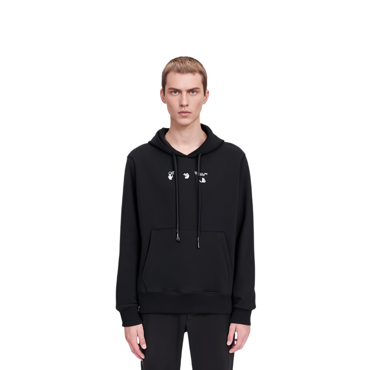 OFF-WHITE SS21 Graphic Print Black Hoodie Long Sleeve Regular Fit OMBB034S21FLE0091055 圖 6