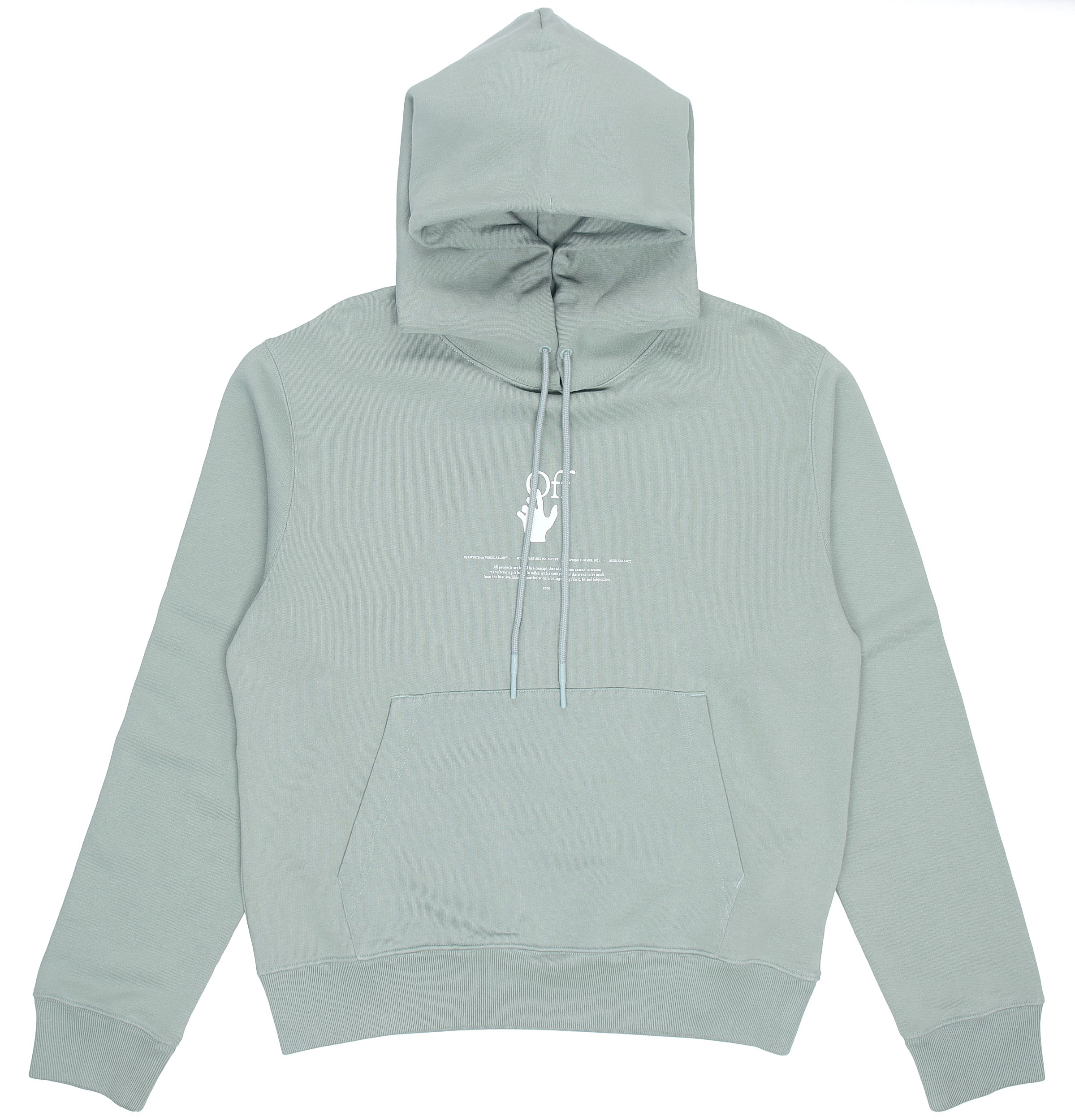 OFF-WHITE SS21 Green Graffiti Logo Print Hoodie OMBB034R21FLE0055041 圖 3