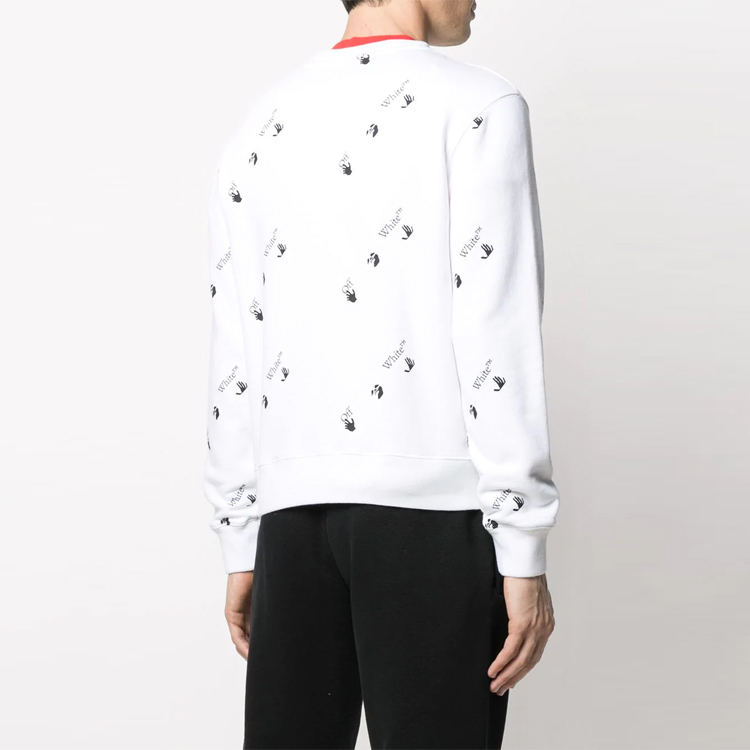 Purchase Off-White SS21 Baju Lengan Panjang Logo Besar Putih OMBA025R21FLE0090110