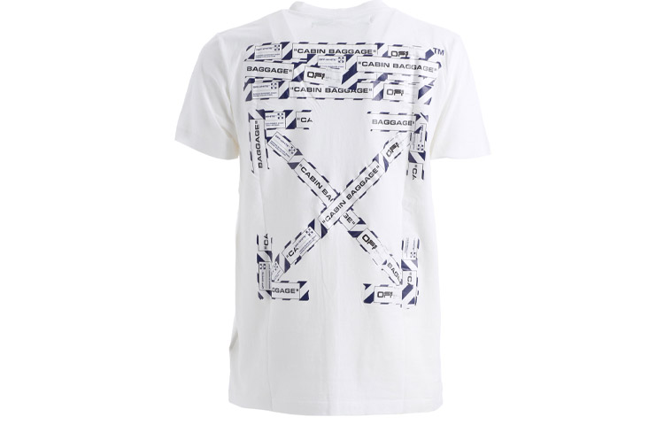 OFF-WHITE SS21 Logo Print Crewneck T-Shirt White ( Regular Fit) OMAA027S201850030188
