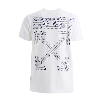 OFF-WHITE SS21 Logo Print Crewneck T-Shirt White ( Regular Fit) OMAA027S201850030188