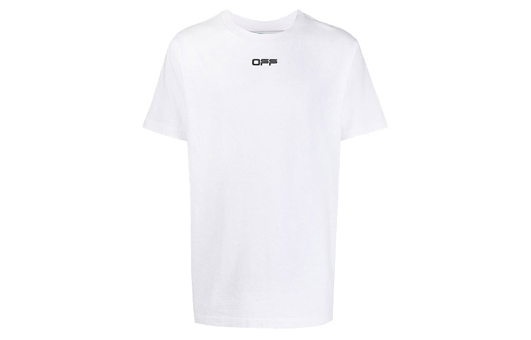 OFF-WHITE SS21 Logo Print Crewneck T-Shirt White ( Regular Fit) OMAA027S201850030188 圖 3