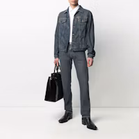 Lookbook OFF-WHITE SS21 標誌印花牛仔外套 寬鬆版型 - 牛仔藍 OMYE054S21DEN0044701