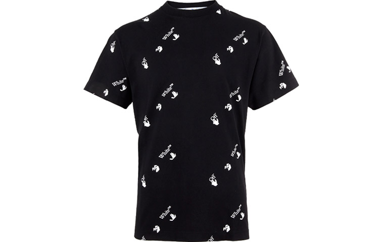 Order OFF-WHITE SS21 黑色短袖Logo印花宽松版T恤。 OMAA038R21JER0101001
