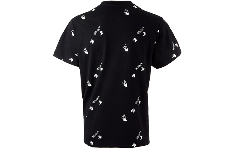 Lookbook OFF-WHITE SS21 黑色短袖Logo印花宽松版T恤。 OMAA038R21JER0101001