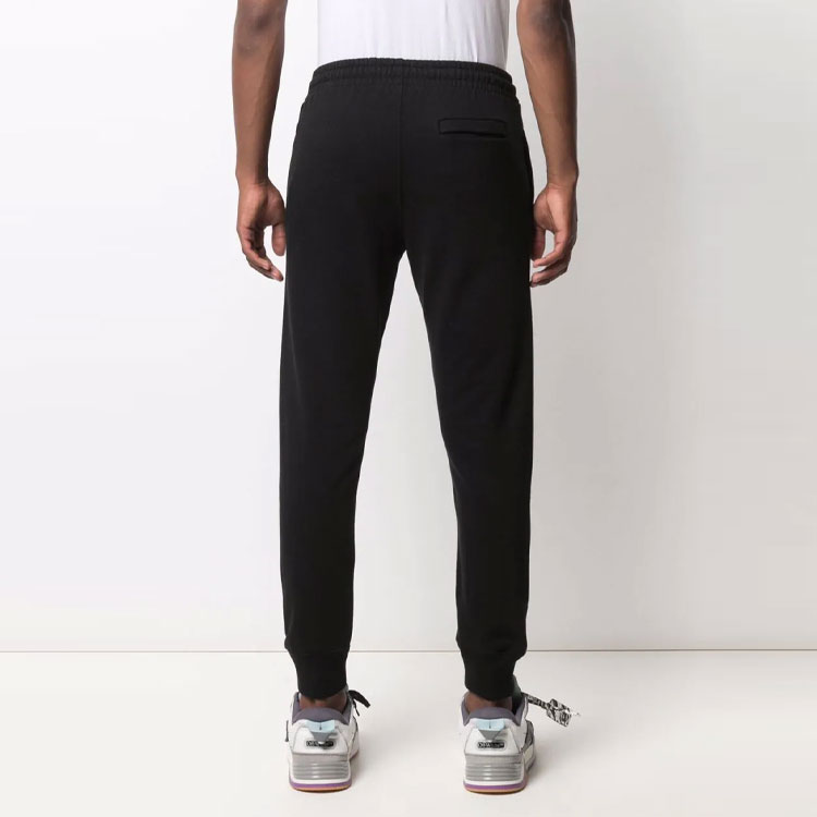 Shop OFF-WHITE SS21 Logo Sweatpants Black OMCH035F21FLE0011001