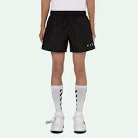 Purchase Pantalones Cortos de Natación OFF-WHITE SS21 Logo Negros para Hombre. OMFA003R21FAB0011001