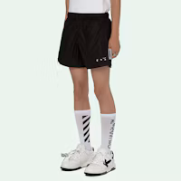 Sizing Pantalones Cortos de Natación OFF-WHITE SS21 Logo Negros para Hombre. OMFA003R21FAB0011001