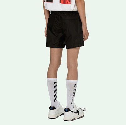 Pantalones Cortos de Natación OFF-WHITE SS21 Logo Negros para Hombre. OMFA003R21FAB0011001 Cheap Pantalones Cortos de Natación OFF-WHITE SS21 Logo Negros para Hombre. OMFA003R21FAB0011001