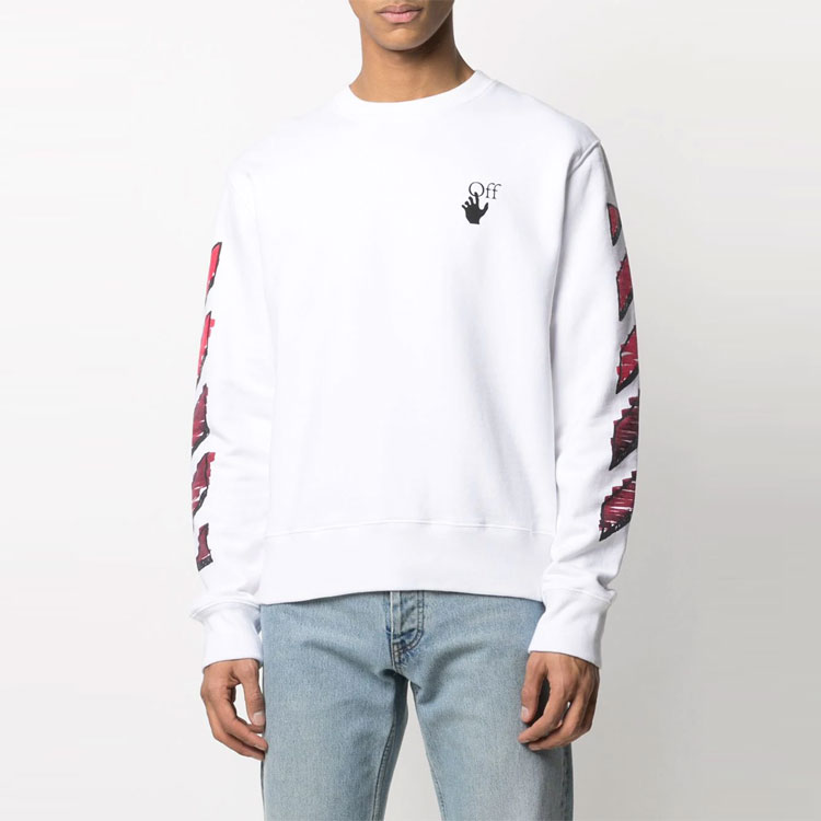 OFF-WHITE SS21 Marker Arrows White Crewneck Sweatshirt OMBA025R21FLE0040125 圖 3