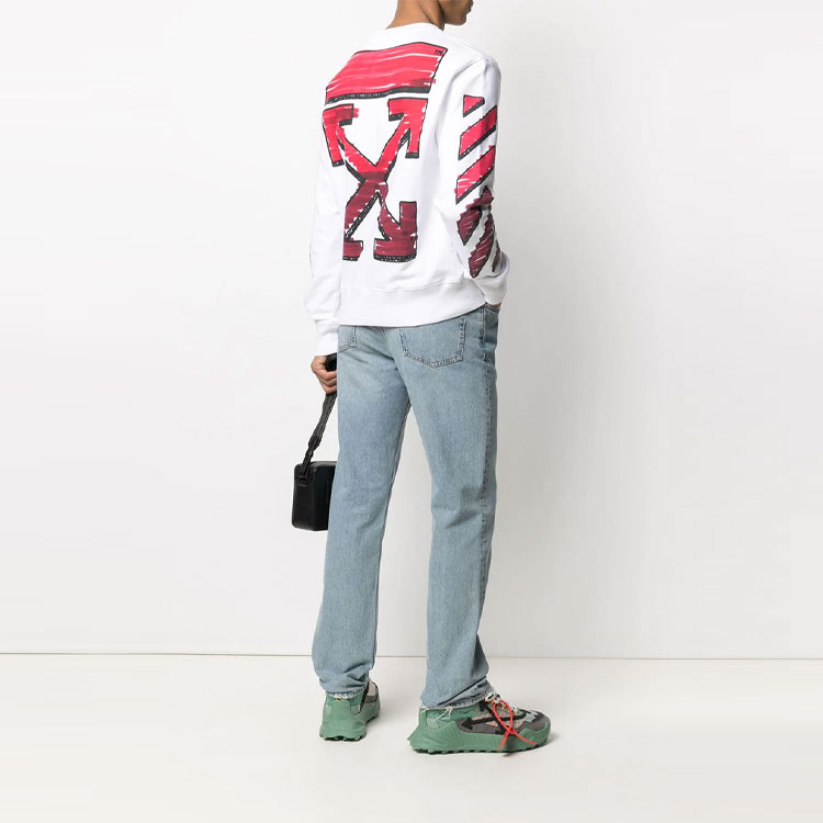 OFF-WHITE SS21 Marker Arrows White Crewneck Sweatshirt OMBA025R21FLE0040125 圖 5