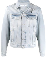 OFF-WHITE SS21 Mona Lisa Graphic Denim Jacket Blue OMYE054R21DEN0024010 OFF-WHITE SS21 Mona Lisa Graphic Denim Jacket Blue OMYE054R21DEN0024010