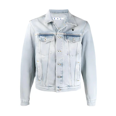 OFF-WHITE SS21 Mona Lisa Graphic Denim Jacket Blue OMYE054R21DEN0024010