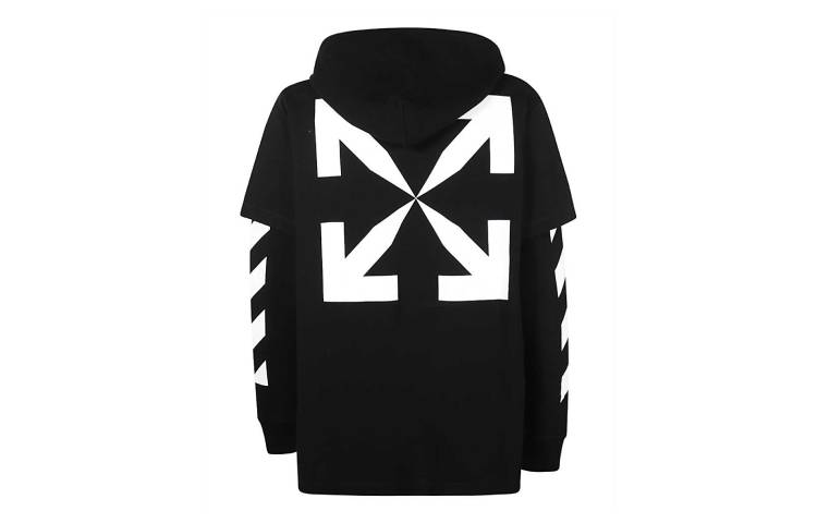 Lookbook OFF-WHITE SS21 Mona Lisa Print Double-Layer Hoodie Black OMBB051R21FLE0011001