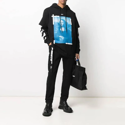OFF-WHITE SS21 Mona Lisa Print Double-Layer Hoodie Black OMBB051R21FLE0011001 Shop OFF-WHITE SS21 Mona Lisa Print Double-Layer Hoodie Black OMBB051R21FLE0011001
