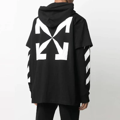 OFF-WHITE SS21 Mona Lisa Print Double-Layer Hoodie Black OMBB051R21FLE0011001 Details for OFF-WHITE SS21 Mona Lisa Print Double-Layer Hoodie Black OMBB051R21FLE0011001