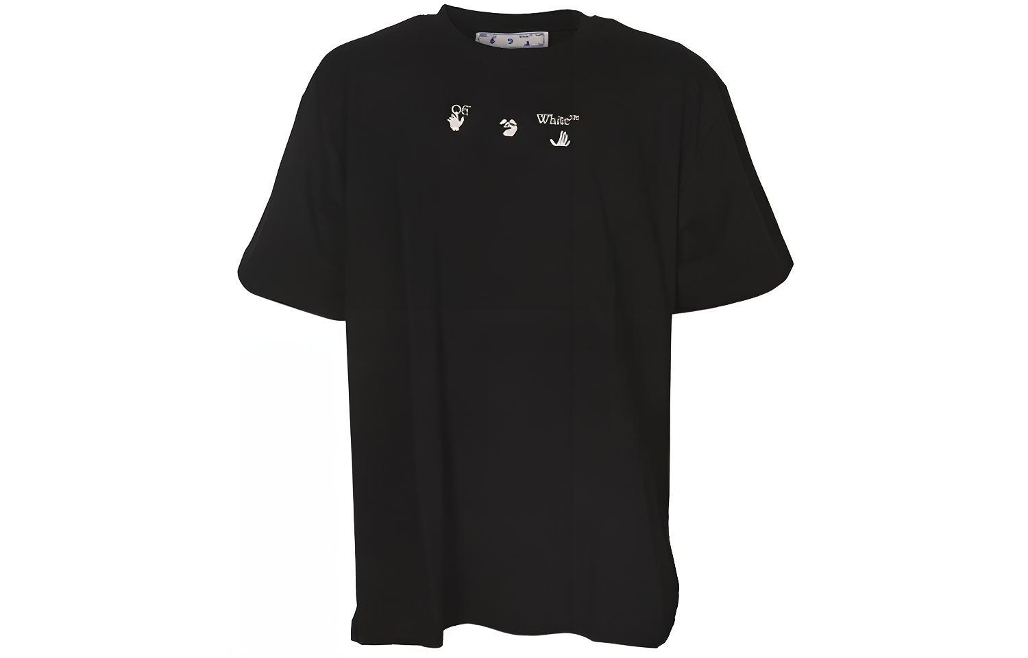 Lookbook 오프화이트 SS21 멀티컬러 화살 그래픽 오버사이즈 티셔츠 블랙. OMAA038S21JER0021025