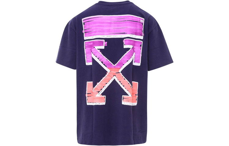 OFF-WHITE SS21 Multi-Color Arrow Print Relaxed T-Shirt Unisex Purple OMAA038R21JER0024632 圖 3