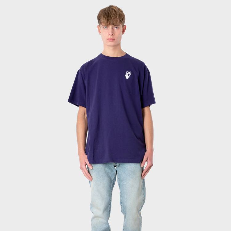 OFF-WHITE SS21 Multi-Color Arrow Print Relaxed T-Shirt Unisex Purple OMAA038R21JER0024632 圖 4