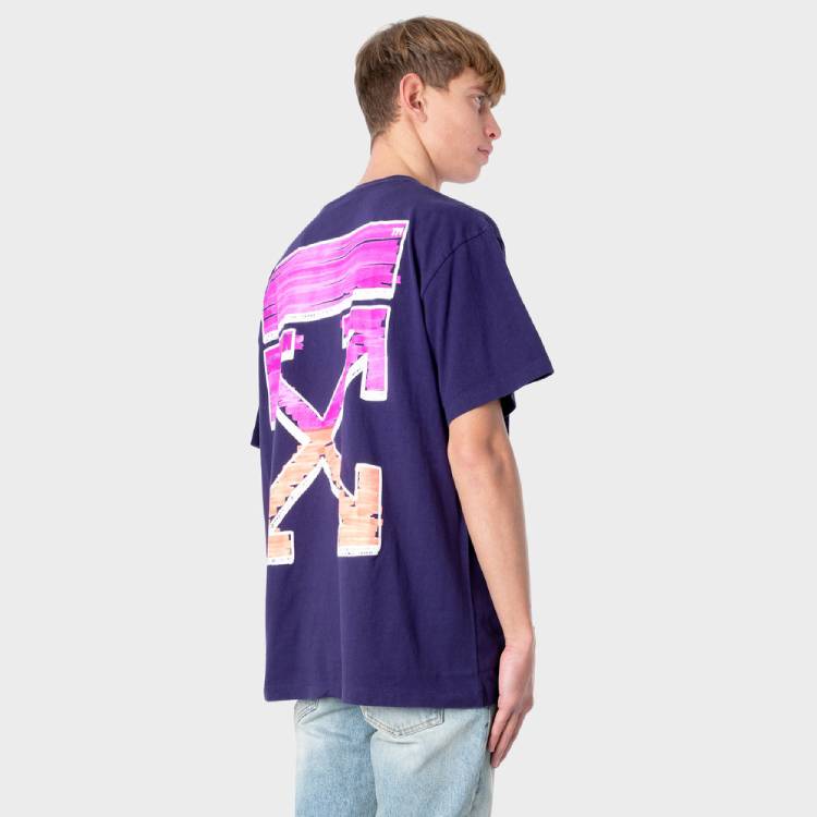 OFF-WHITE SS21 Multi-Color Arrow Print Relaxed T-Shirt Unisex Purple OMAA038R21JER0024632 圖 5