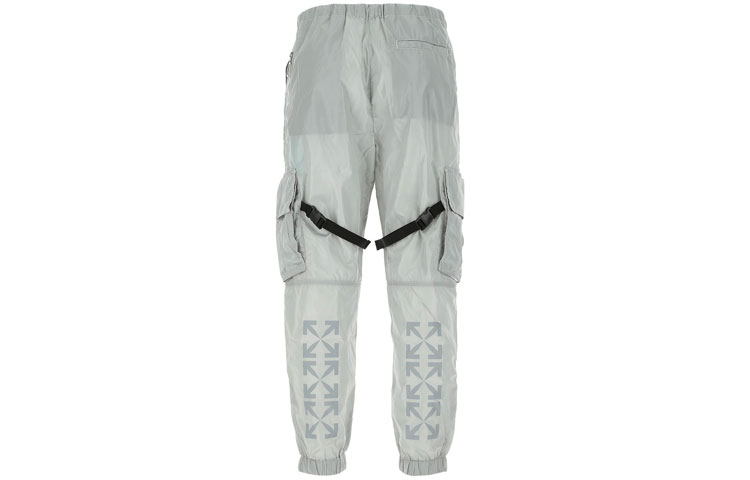 Lookbook 오프화이트 SS21 멀티포켓 그레이 카고 팬츠 OMCF004R21FAB0020606